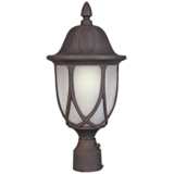 Capella 19 1/4&quot;H Crackled Glass Gold Outdoor Post Light