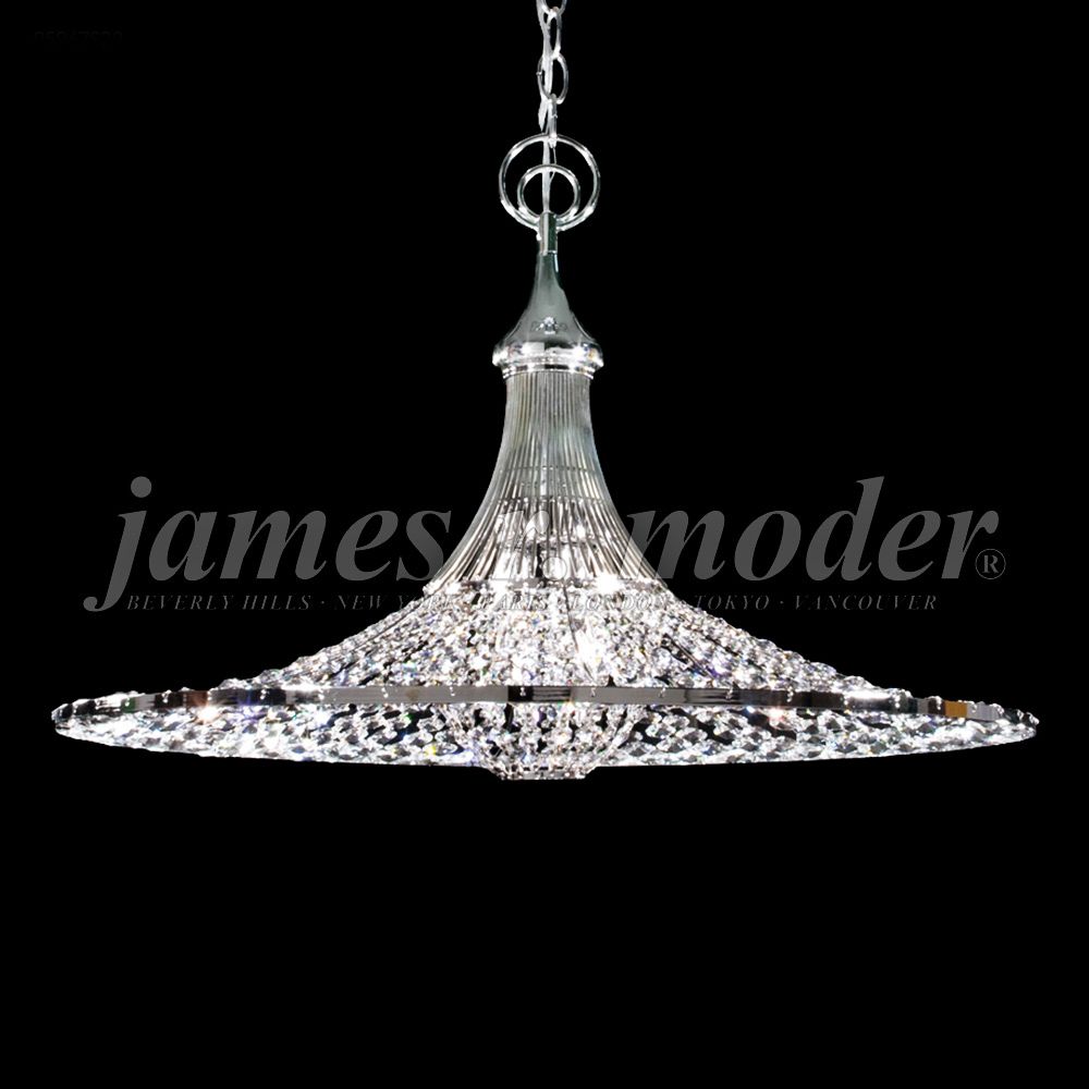 James Moder Contemporary 26"W Silver Crystal Pendant Light