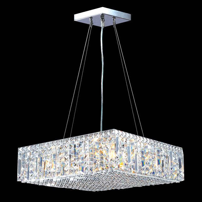 James Moder Contemporary 20"W Silver Crystal Pendant Light