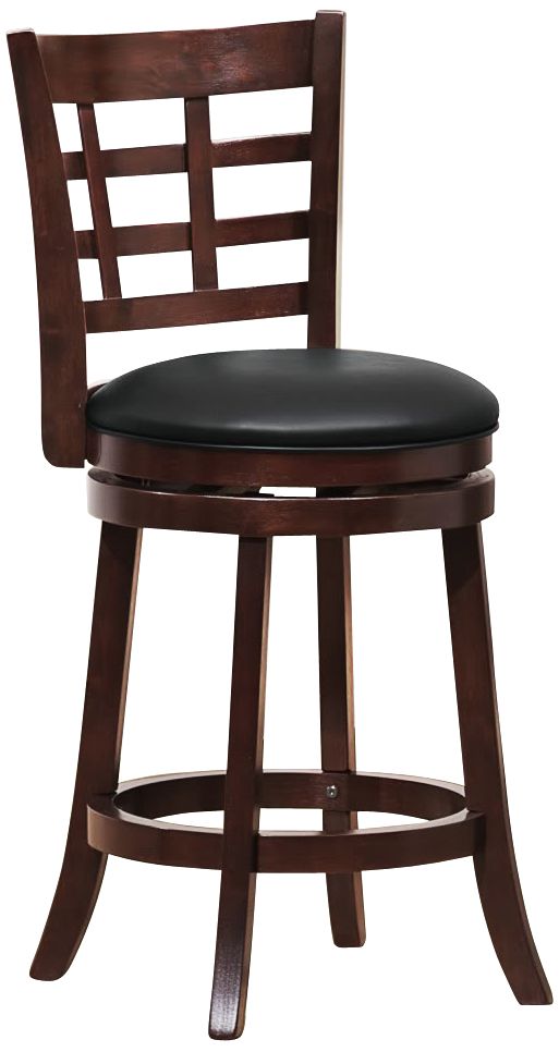 HomeBelle Trellis Back 24" Swivel Counter Stool