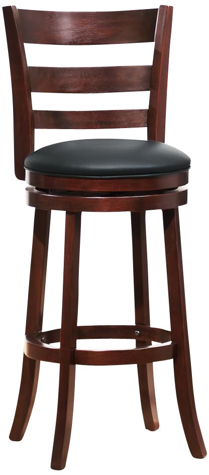 HomeBelle Horizontal Slat Back 29" Swivel Bar Stool