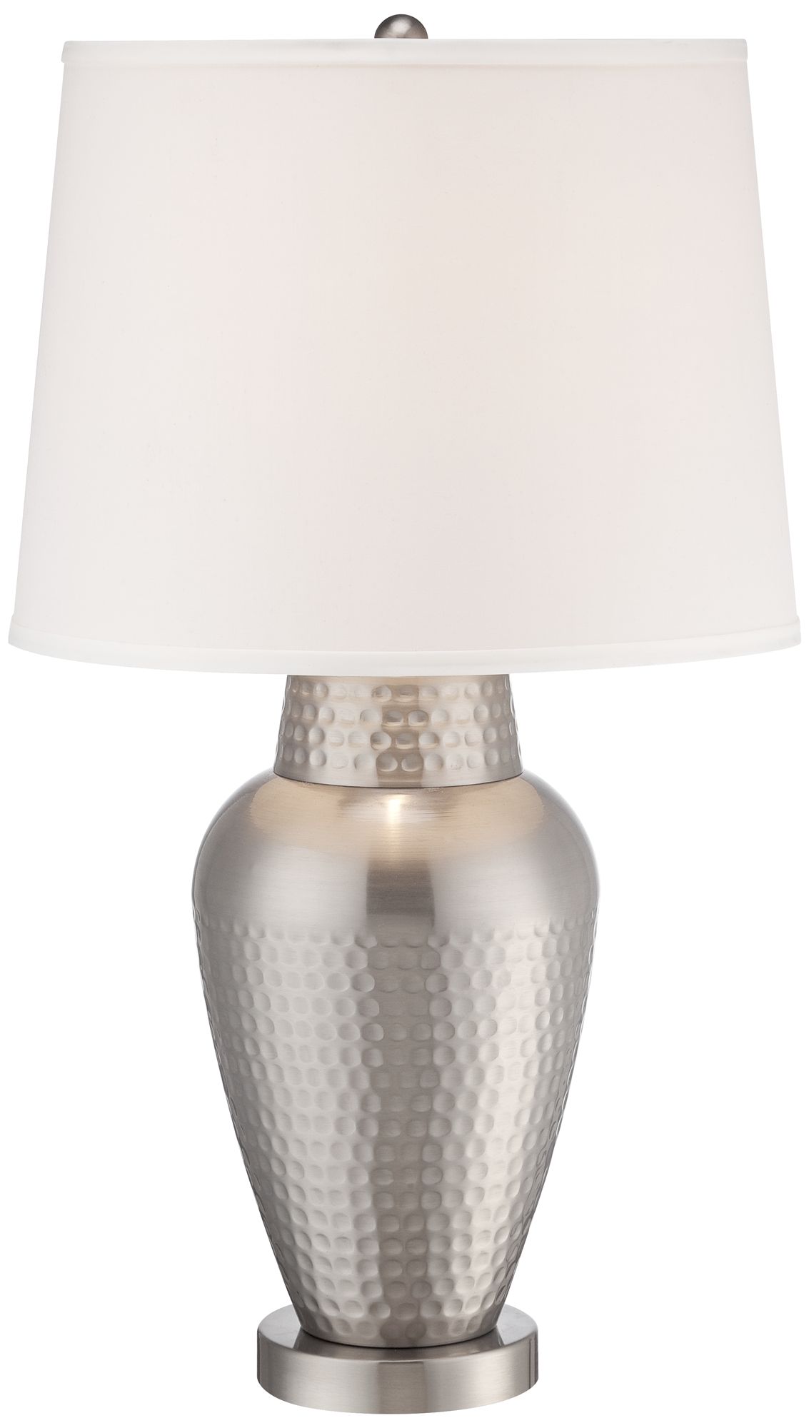 Rupert Brushed Nickel Hammered Metal Table Lamp 2G943 Lamps Plus