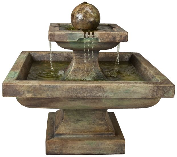 Henri Studio 24" High Relic Nebbia Low Equinox Fountain