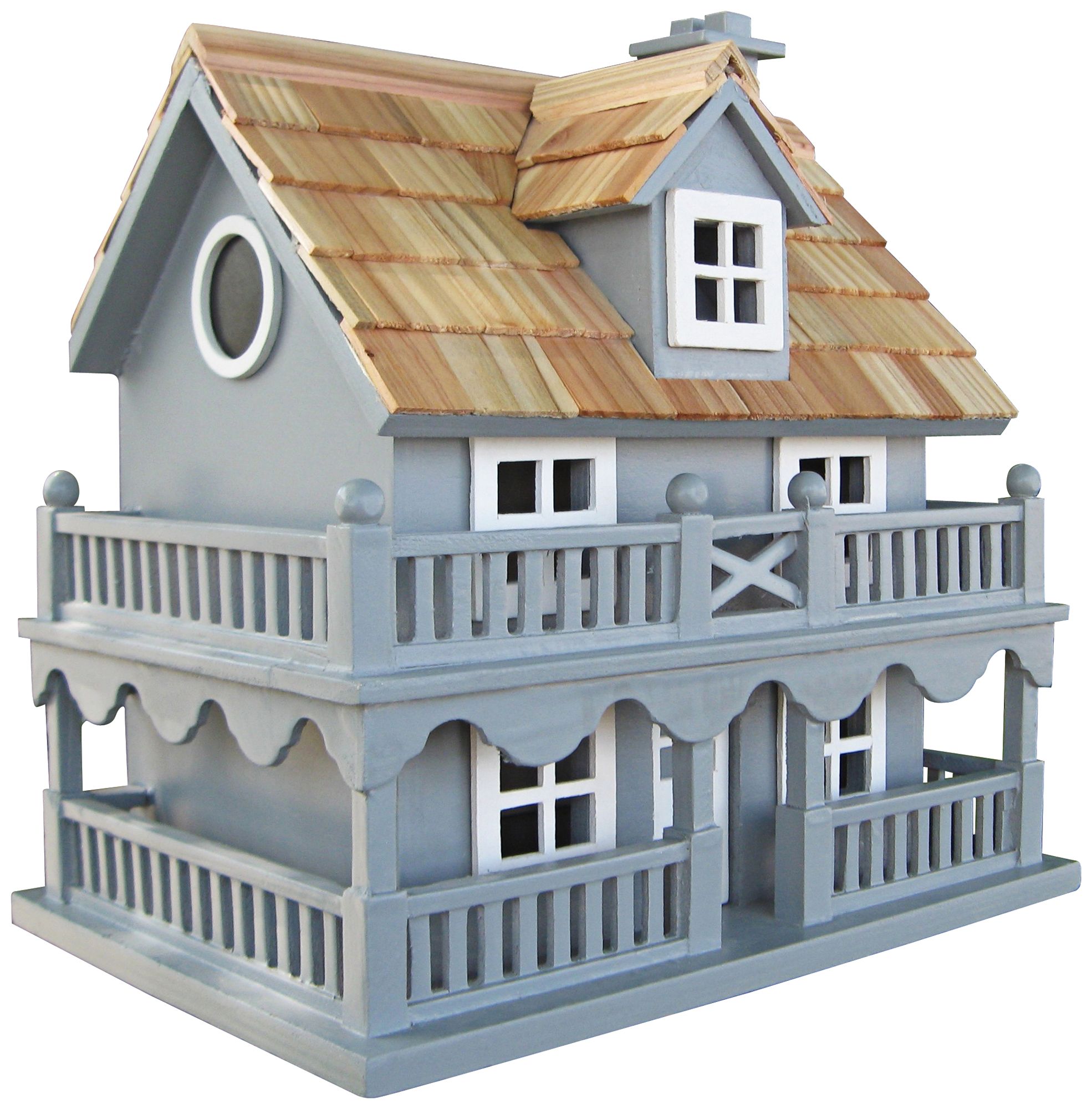 Novelty Blue Cottage Birdhouse – Charming Outdoor Decor
