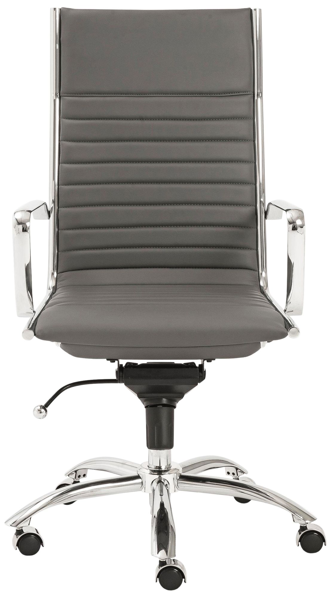 Dirk Gray Leatherette High Back Adjustable Office Chair 2H987