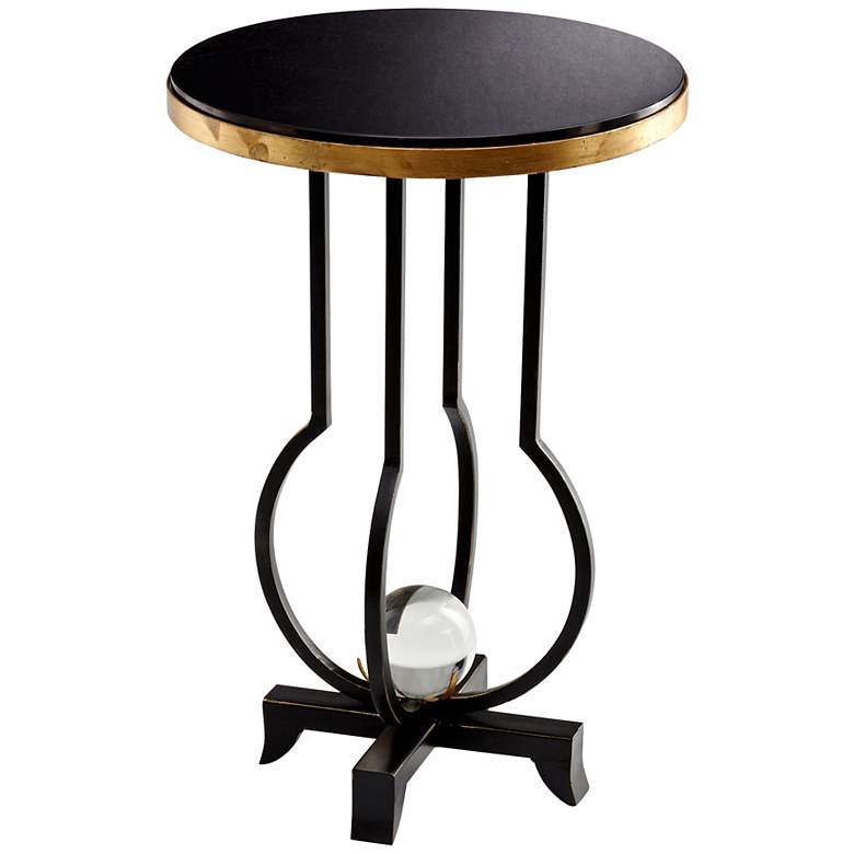 Image 1 Jacques Round Old World Iron and Gold Table