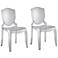 HomeBelle Set of 2 Transparent Chairs