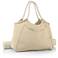 Cabo Beige and Tan Beach Tote with Bamboo Mat
