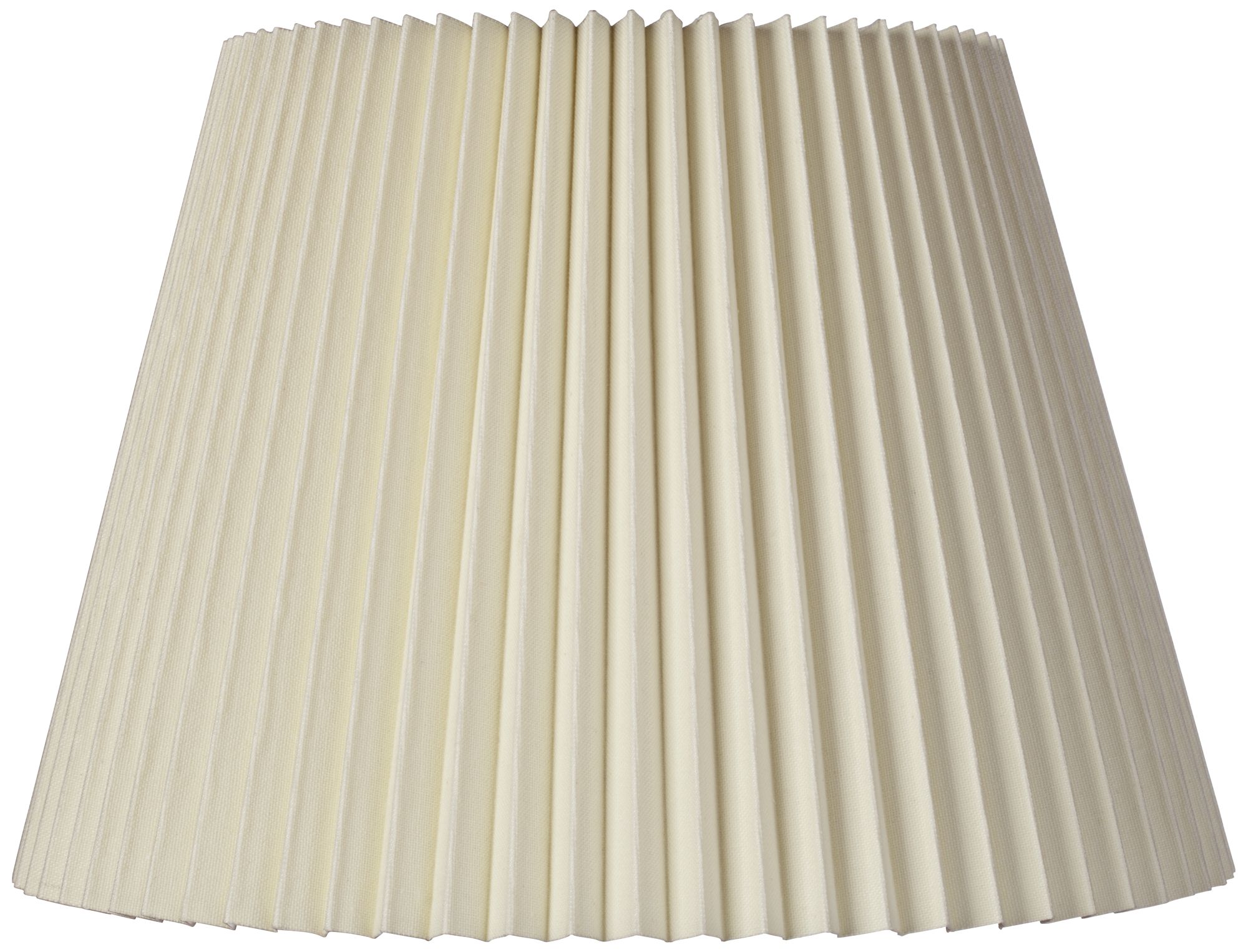Ivory Linen Knife Pleat Lamp Shade 9x14.5x10 (Spider)