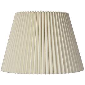 Ivory Linen Knife Pleat Lamp Shade 9x14.5x10 (Spider)