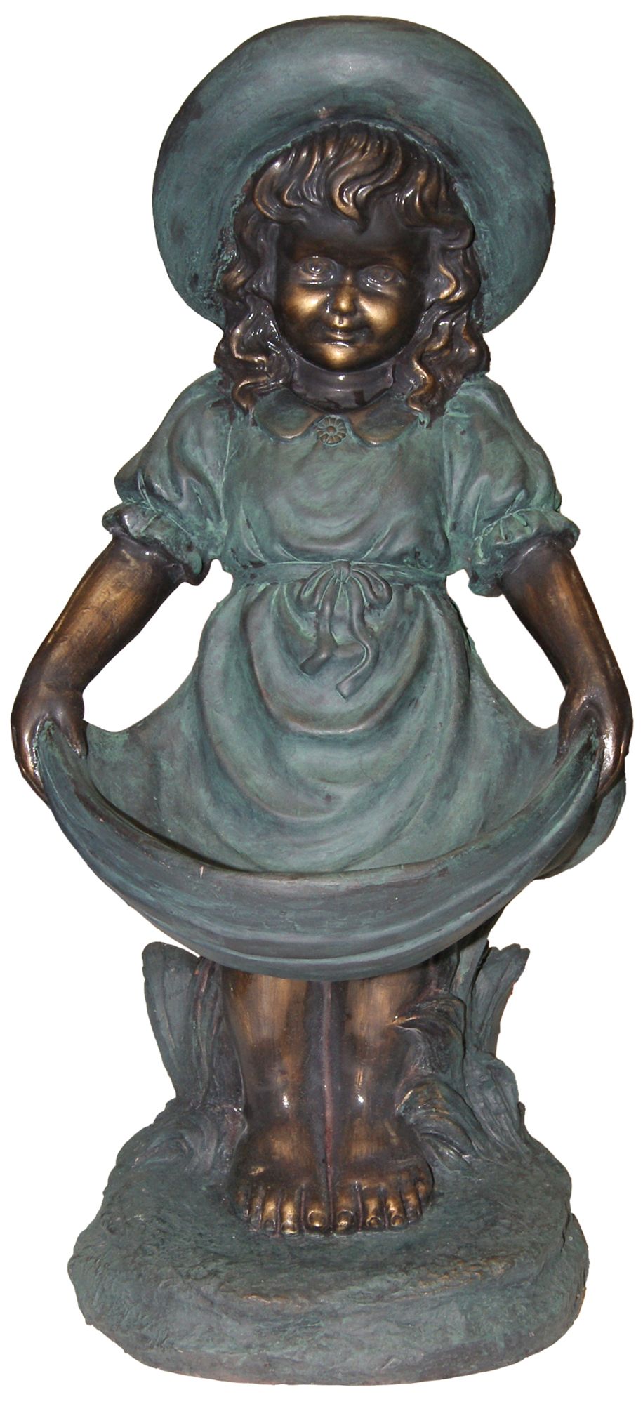Curtseying Girl 22" High Outdoor Statue