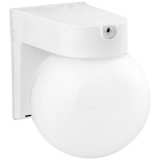 White Globe 7 1/4&quot; High LED Outdoor Wall Light