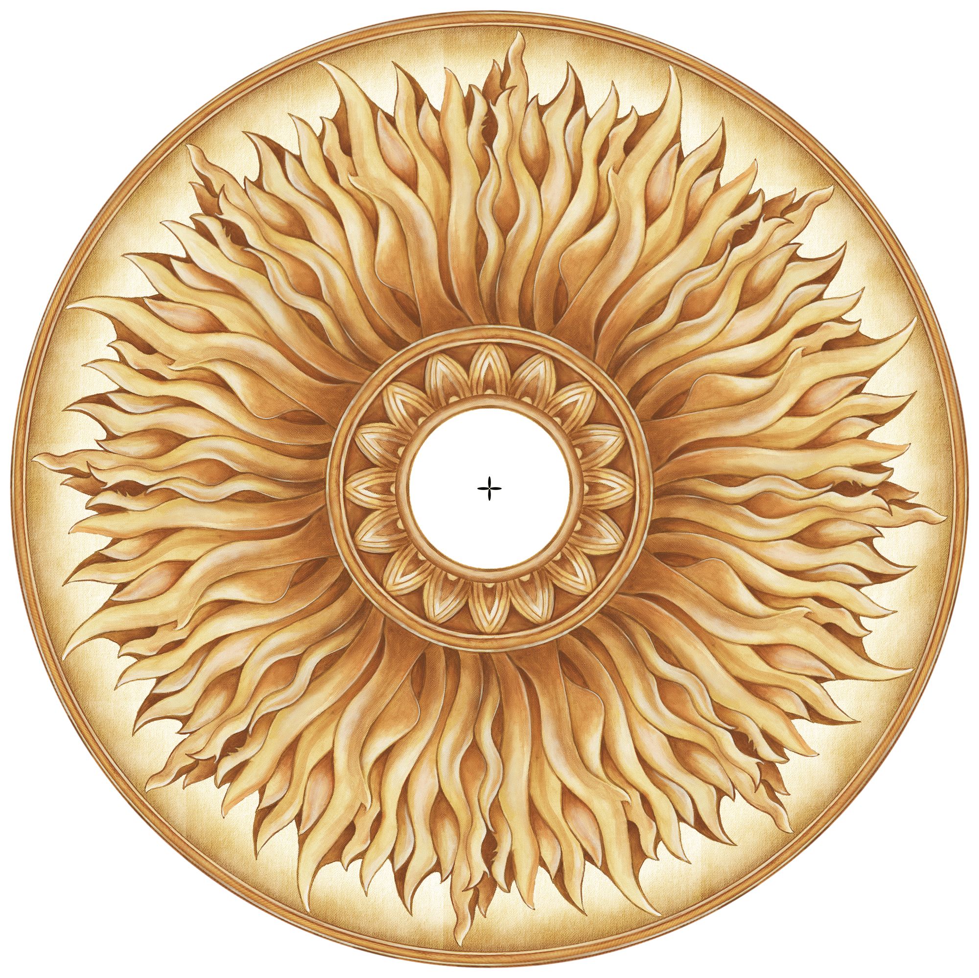 Southern Sun 24 Wide Repositionable Ceiling Medallion 2n191