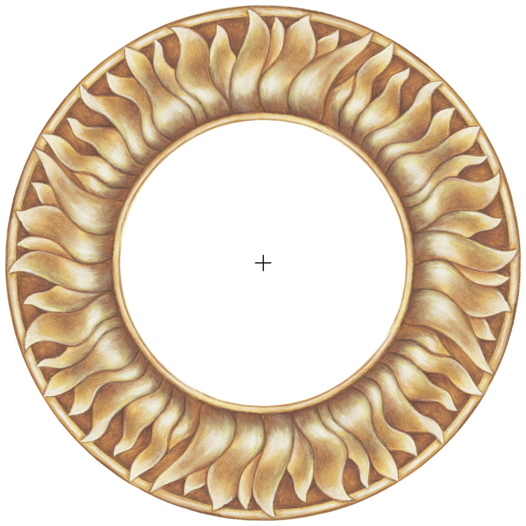 Florentine Sun 12" Wide Recessed Can Ceiling Medallion