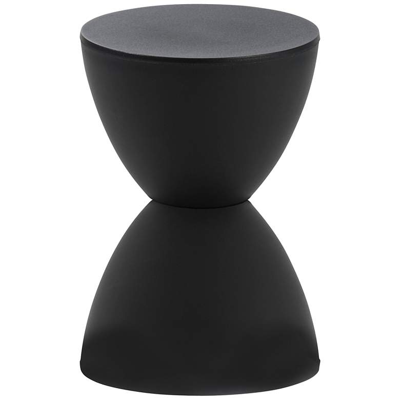 Sallie 16 3/4&quot; High Black Finish Modern Accent Table