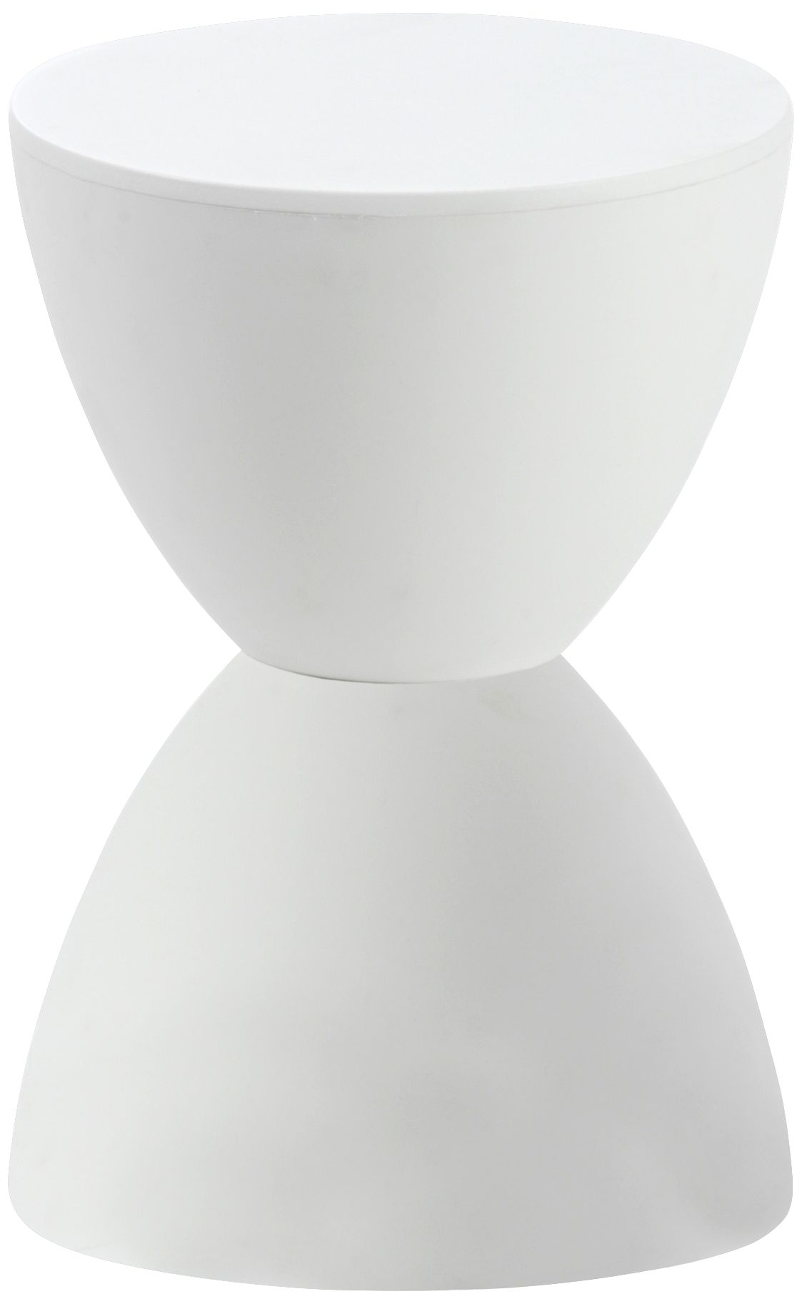 Sallie 16 3/4" High White Finish Modern Accent Table