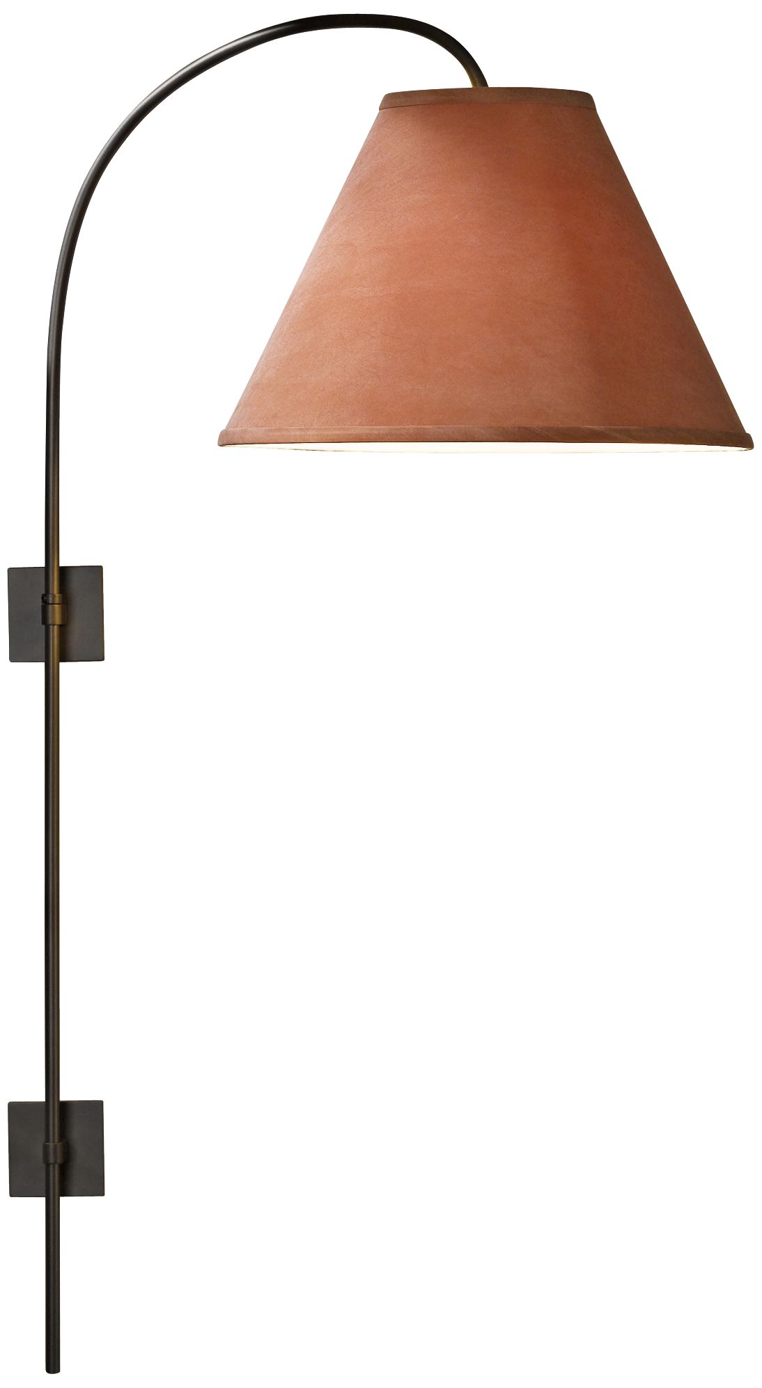 Hubbardton Forge Dark Smoke Arc Plug-In Swing Arm Wall Lamp