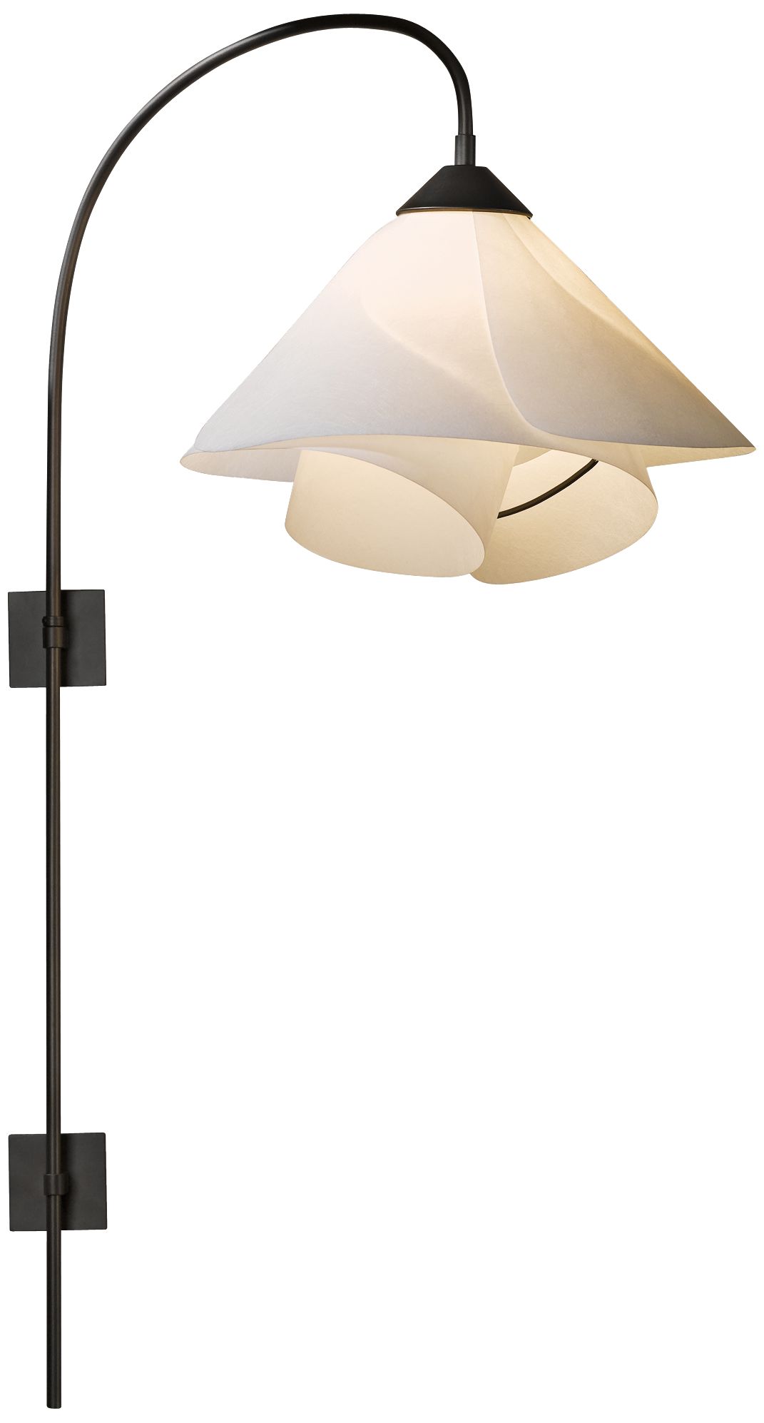 Hubbardton Forge Bronze Pin-Up Swing Arm Wall Lamp