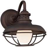 Franklin Park 13&quot; High Bronze Metal Cage Outdoor Wall Light