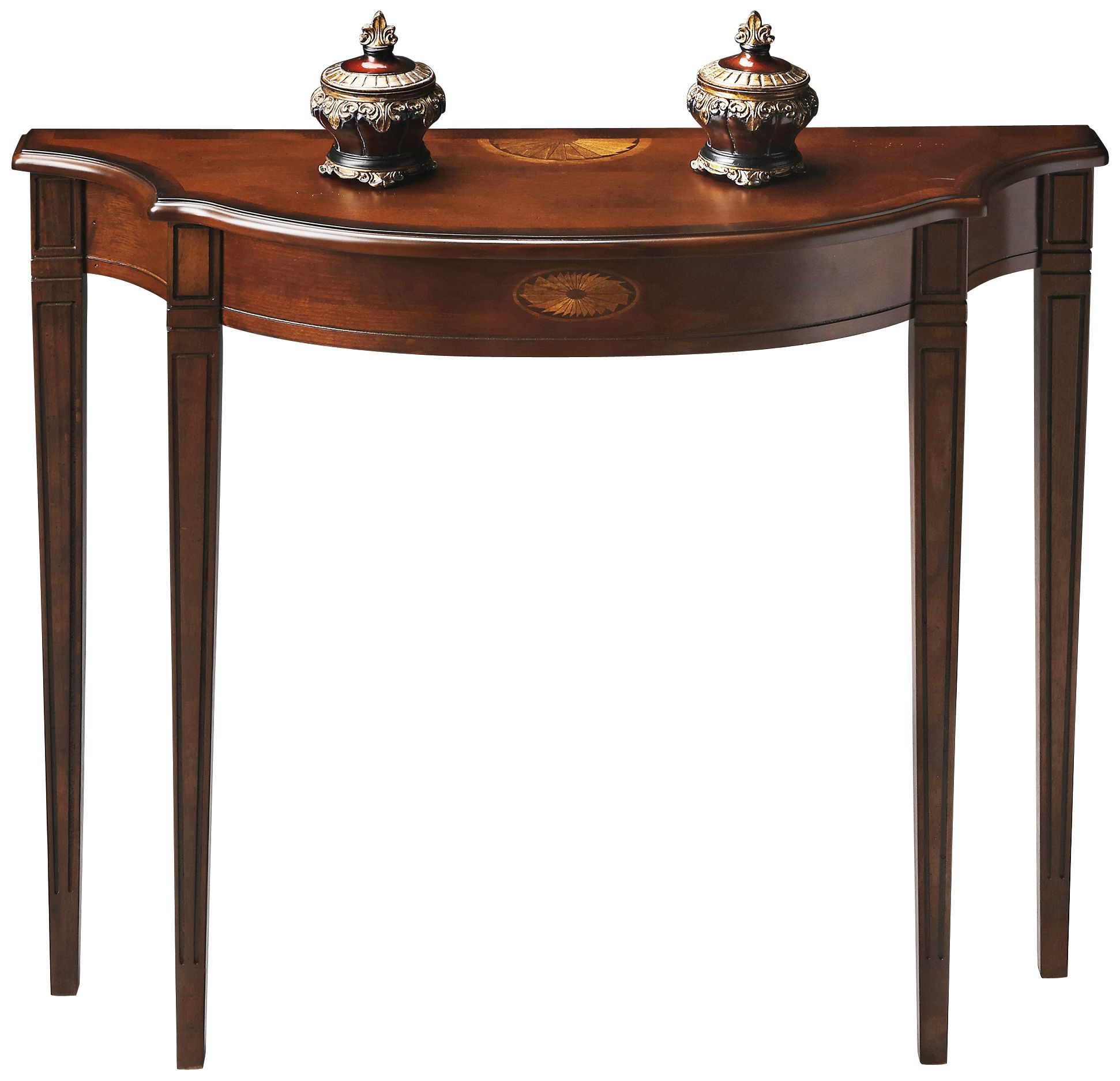 Plantation 39" Wide Cherry Finish Traditional Console Table