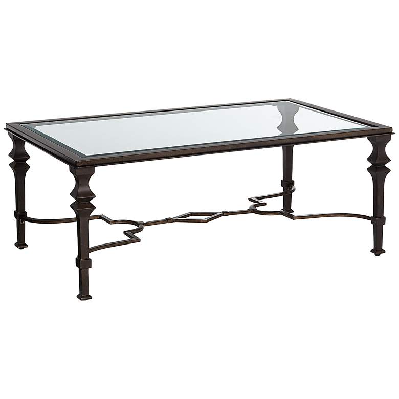 Image 3 Lido 50" Wide Wrought Iron Cocktail Table
