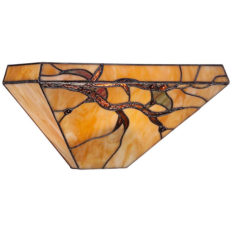 Image 3 Budding Branch 14" Wide Tiffany-Style Glass Wall Sconce
