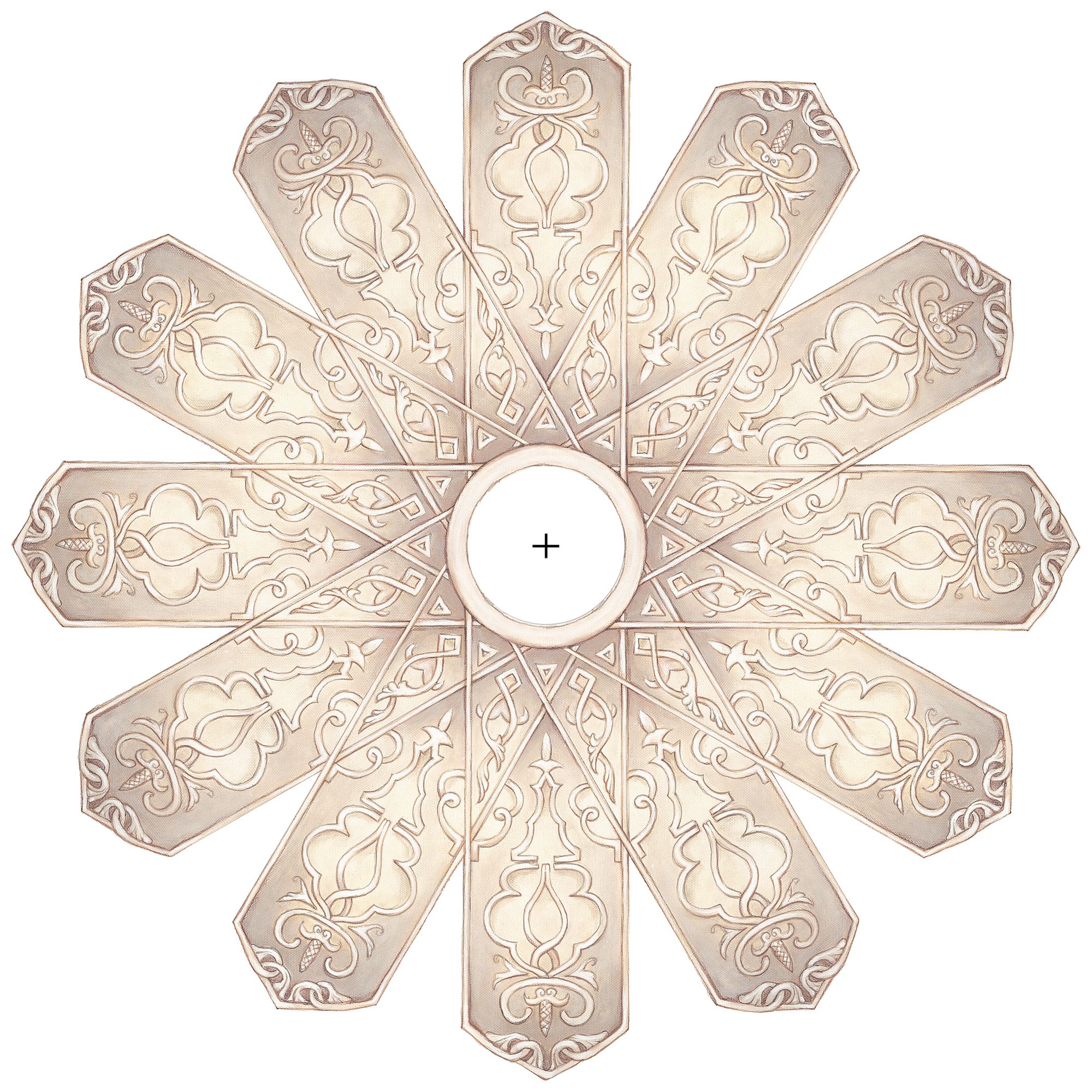 Verona Mist 26" Wide Repositionable Ceiling Medallion