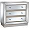 Trevi 32" Wide 3-Drawer Silver Mirrored Accent Chest