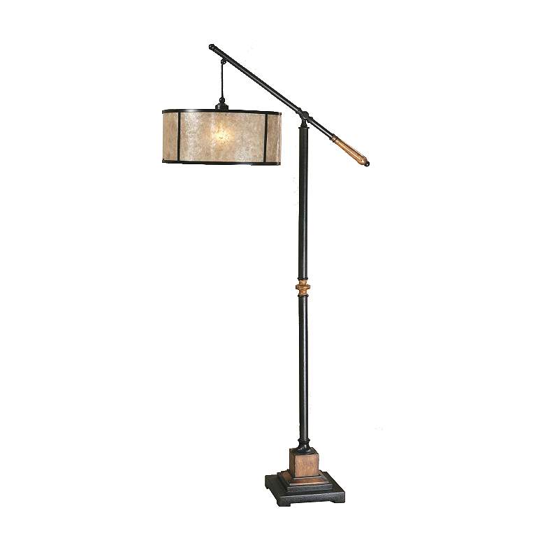 Uttermost Sitka Aged Black Adjustable Metal Floor Lamp