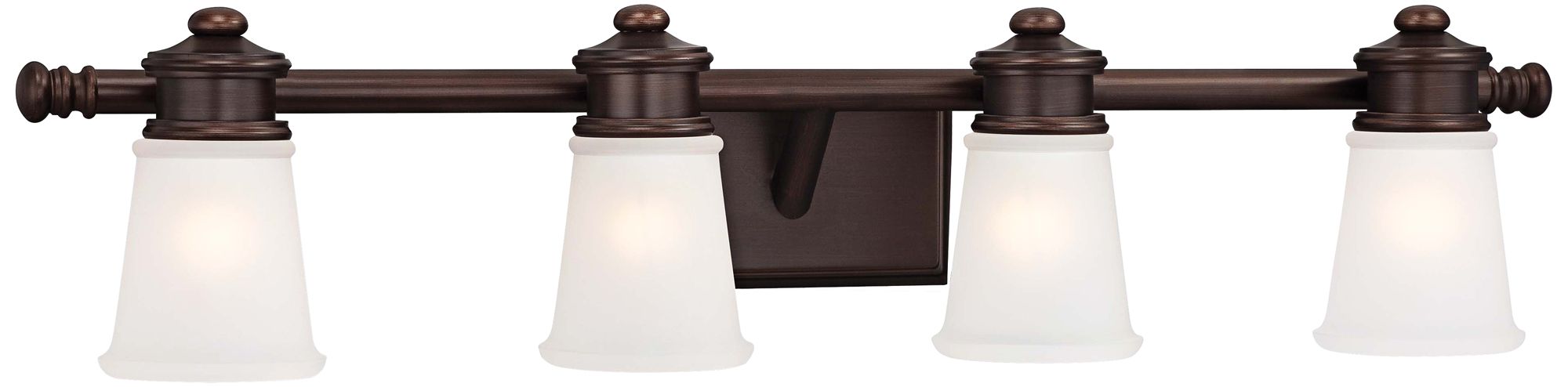 4Light 31 3/4" Wide Bath Fixture in Brushed Bronze 2W974 Lamps Plus