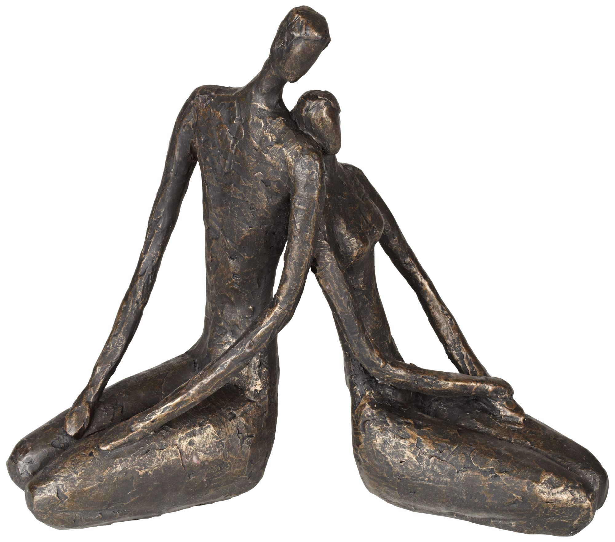 Loving Couple 11 1/2" Wide Bronze Sculpture 2X037 Lamps Plus