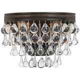 Crystorama Calypso Bronze 10 1/2&quot; Wide Crystal Wall Sconce