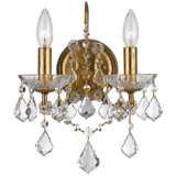 Crystorama Filmore Gold 12 1/2&quot; High Crystal Wall Sconce