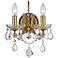 Crystorama Filmore Gold 12 1/2" High Crystal Wall Sconce