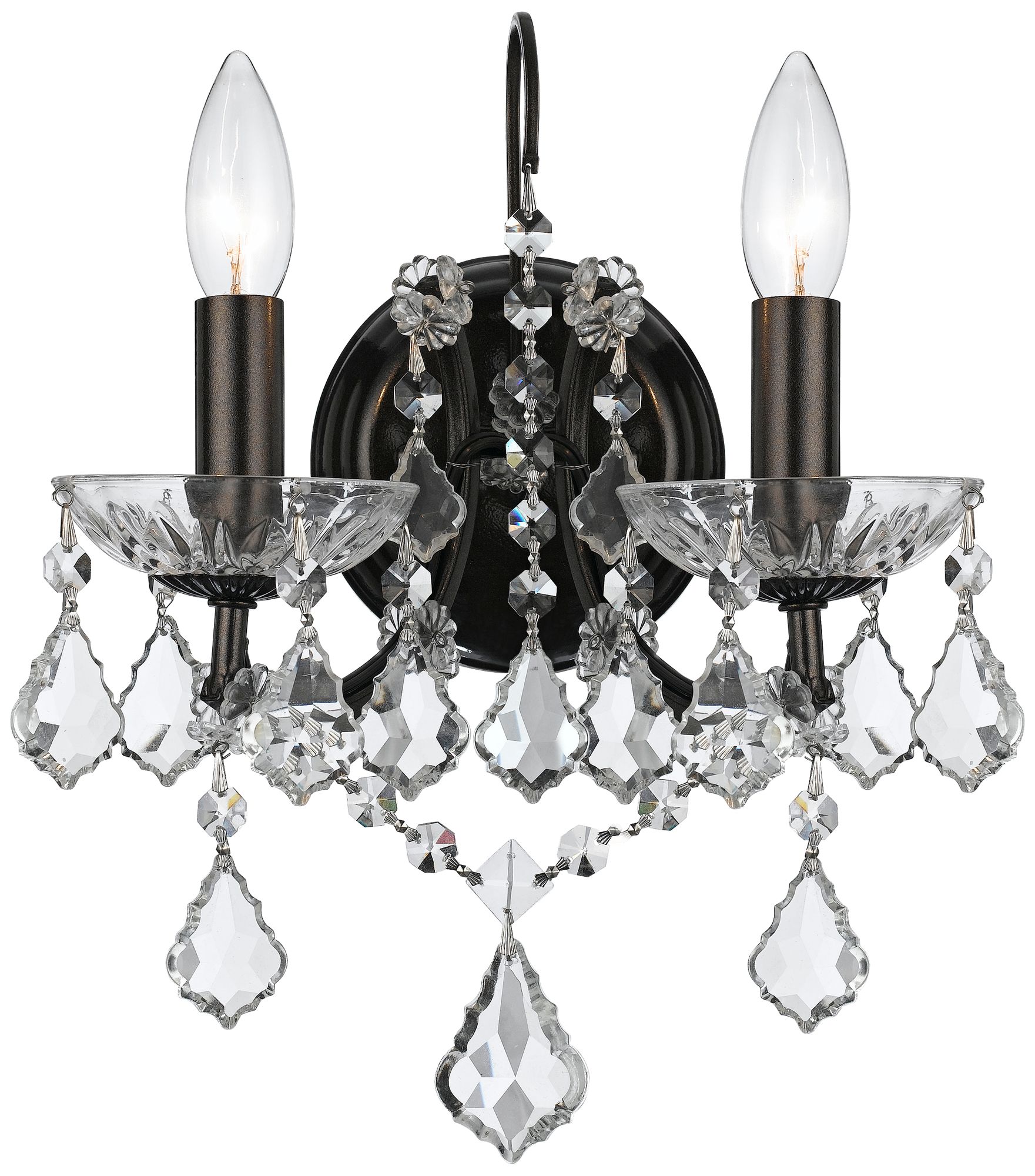 Crystorama Filmore Bronze 12 1/2" High Crystal Wall Sconce
