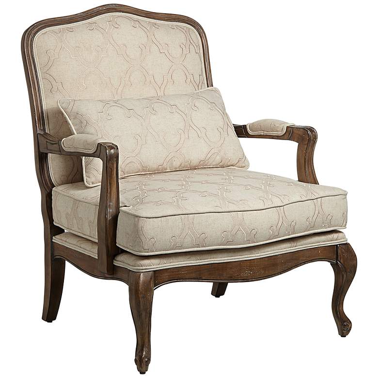 Kensington Hill Ducey Ivory Trellis Accent Chair 2X189