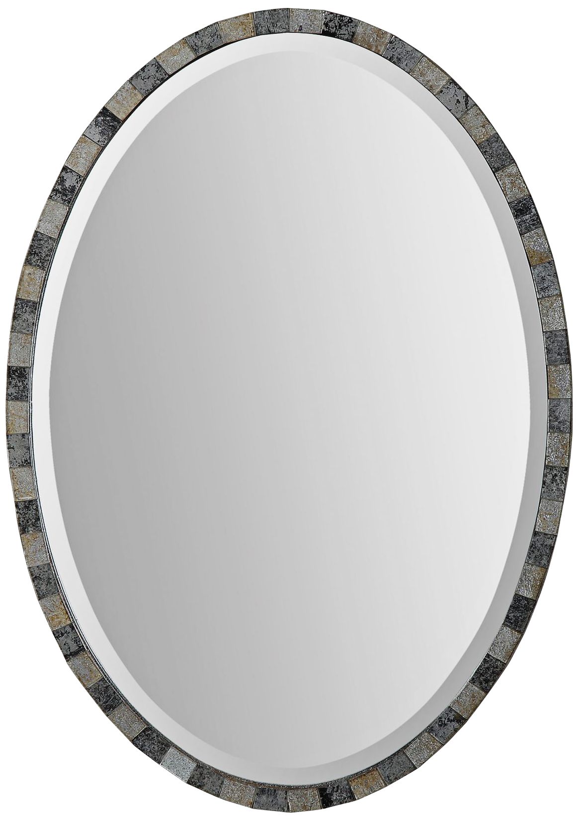 Uttermost Paredes Antiqued 21" x 29" Oval Wall Mirror