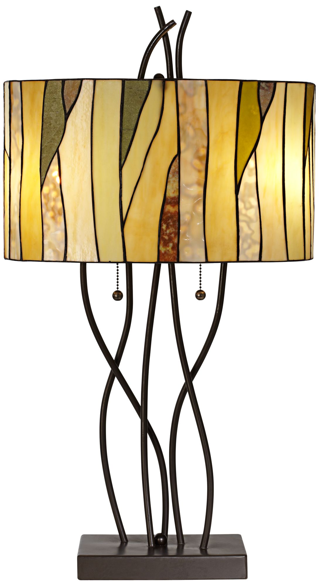 Robert Louis Tiffany Oak Vine Table Lamp 2X277 Lamps Plus