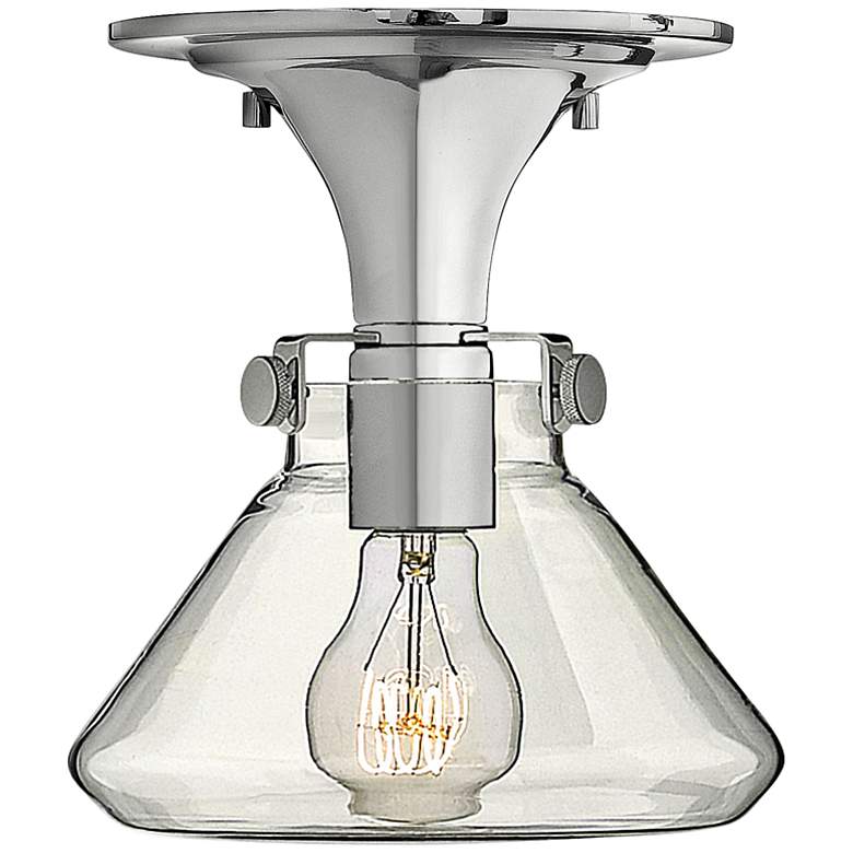 Hinkley Congress 8&quot; Wide Clear Glass Chrome Ceiling Light