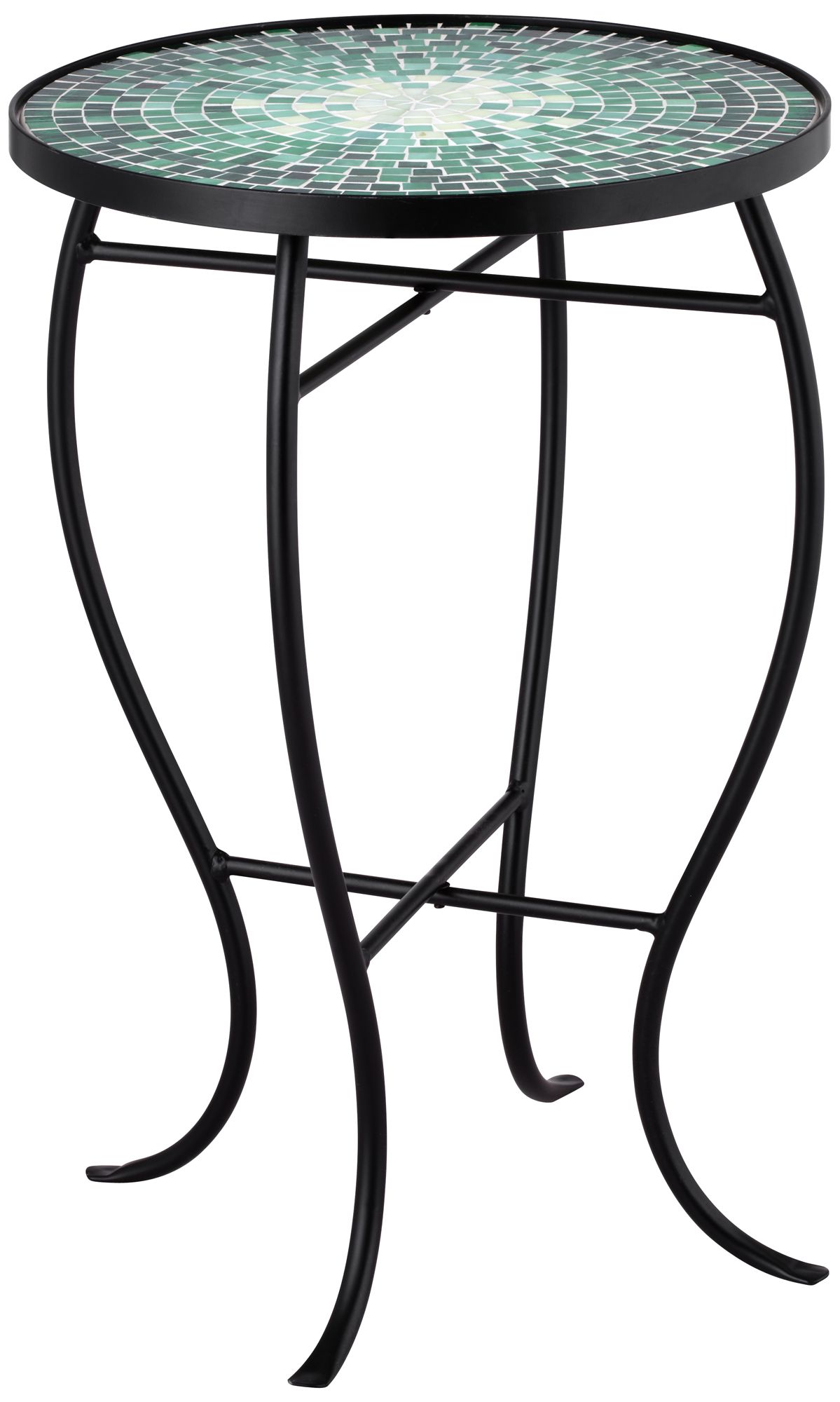 Bella Green Mosaic Outdoor Accent Table 2X595 Lamps Plus