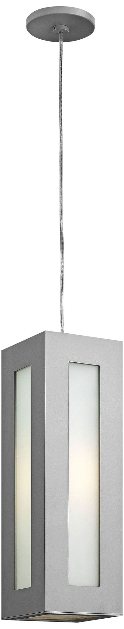 Hinkley Dorian 18 1/4" High Titanium Outdoor Hanging Light
