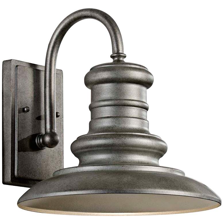 Image 1 Feiss Redding Station 12" Tarnished Outdoor Wall Lantern