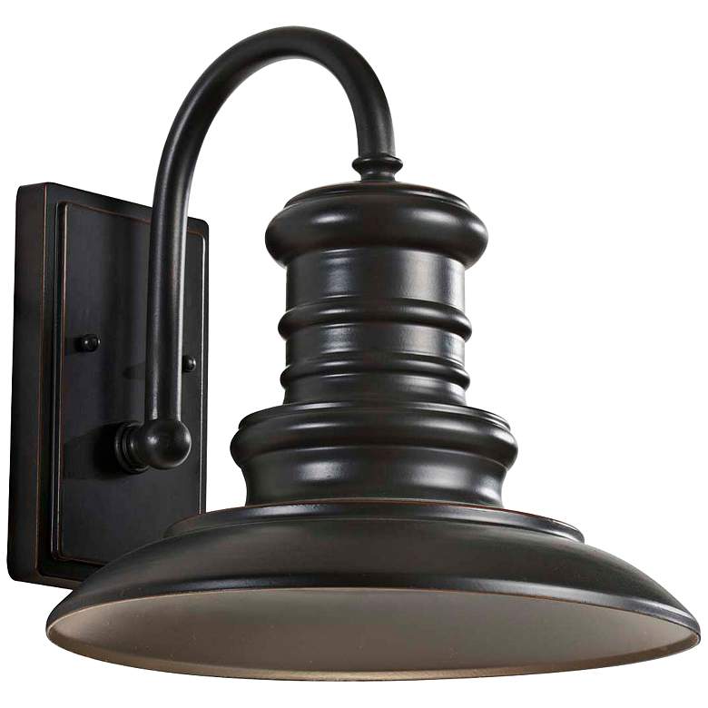 Feiss Redding Station 12&quot; Bronze Outdoor Wall Lantern