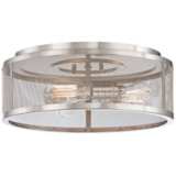 Muse Collection 15&quot; Wide Brushed Silver Ceiling Light