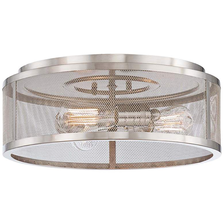 Image 2 Muse Collection 15" Wide Brushed Silver Ceiling Light