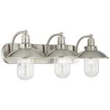 Downtown Edison 28 1/2&quot; Wide Brushed Nickel Bath Light