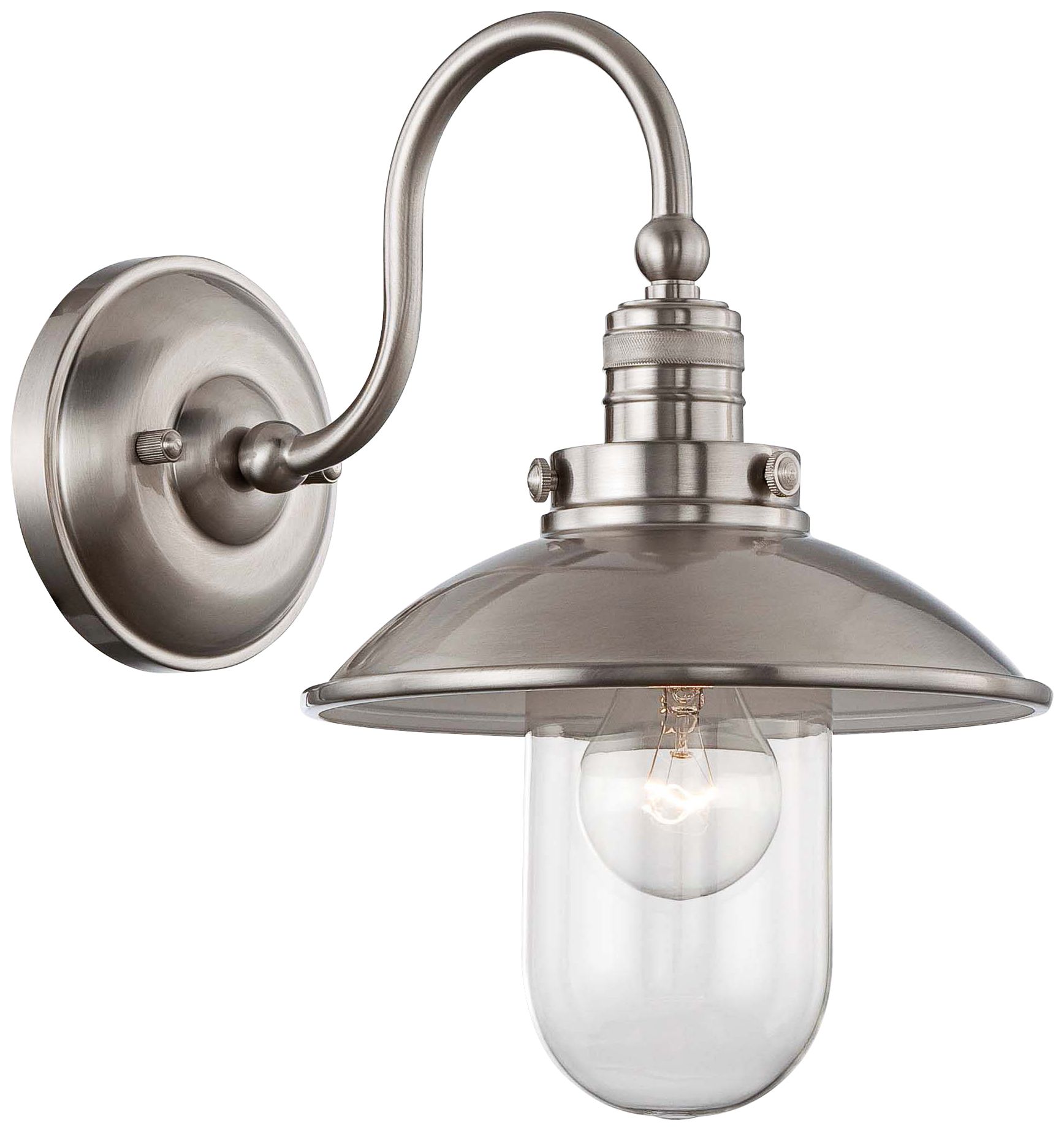 Downtown Edison Collection 13" High Brushed Nickel Sconce