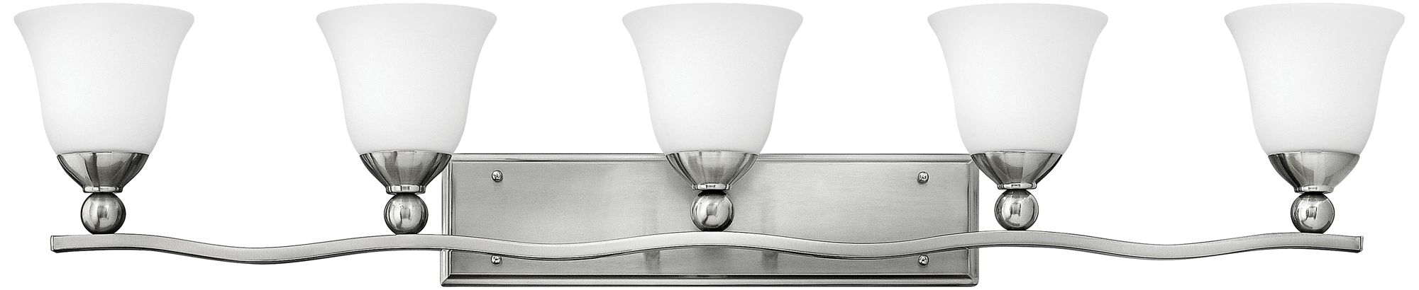 Hinkley Bolla 45 3/4" Wide Brushed Nickel 5-Light Bath Light