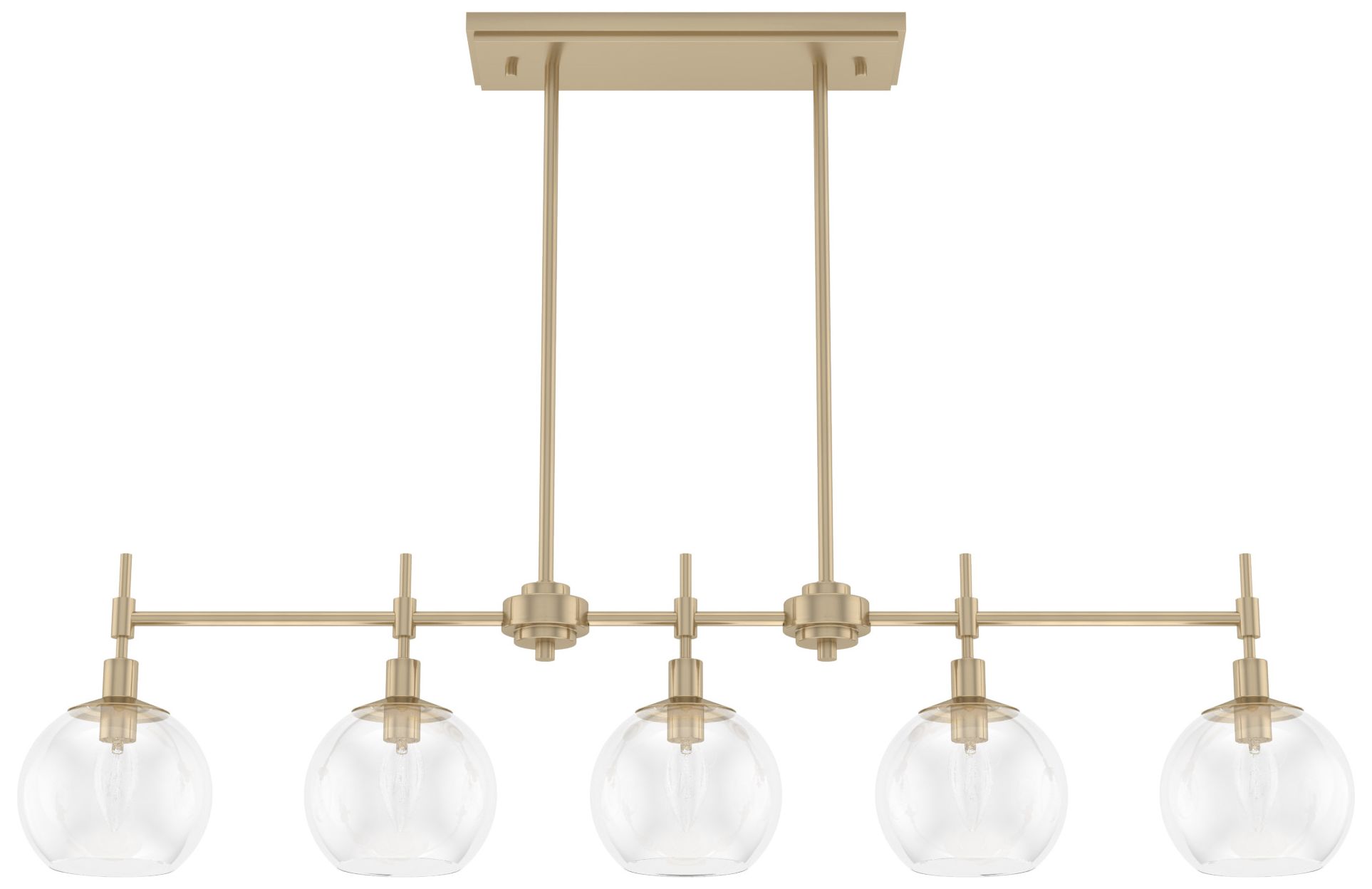 Hunter Xidane Alturas Gold With Clear Glass 5 Light Chandelier
