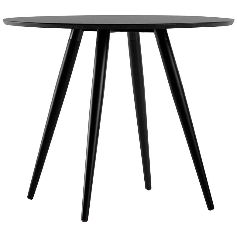 Image 2 Athena 35 1/2" Wide Matte Black Wood Round Dining Table